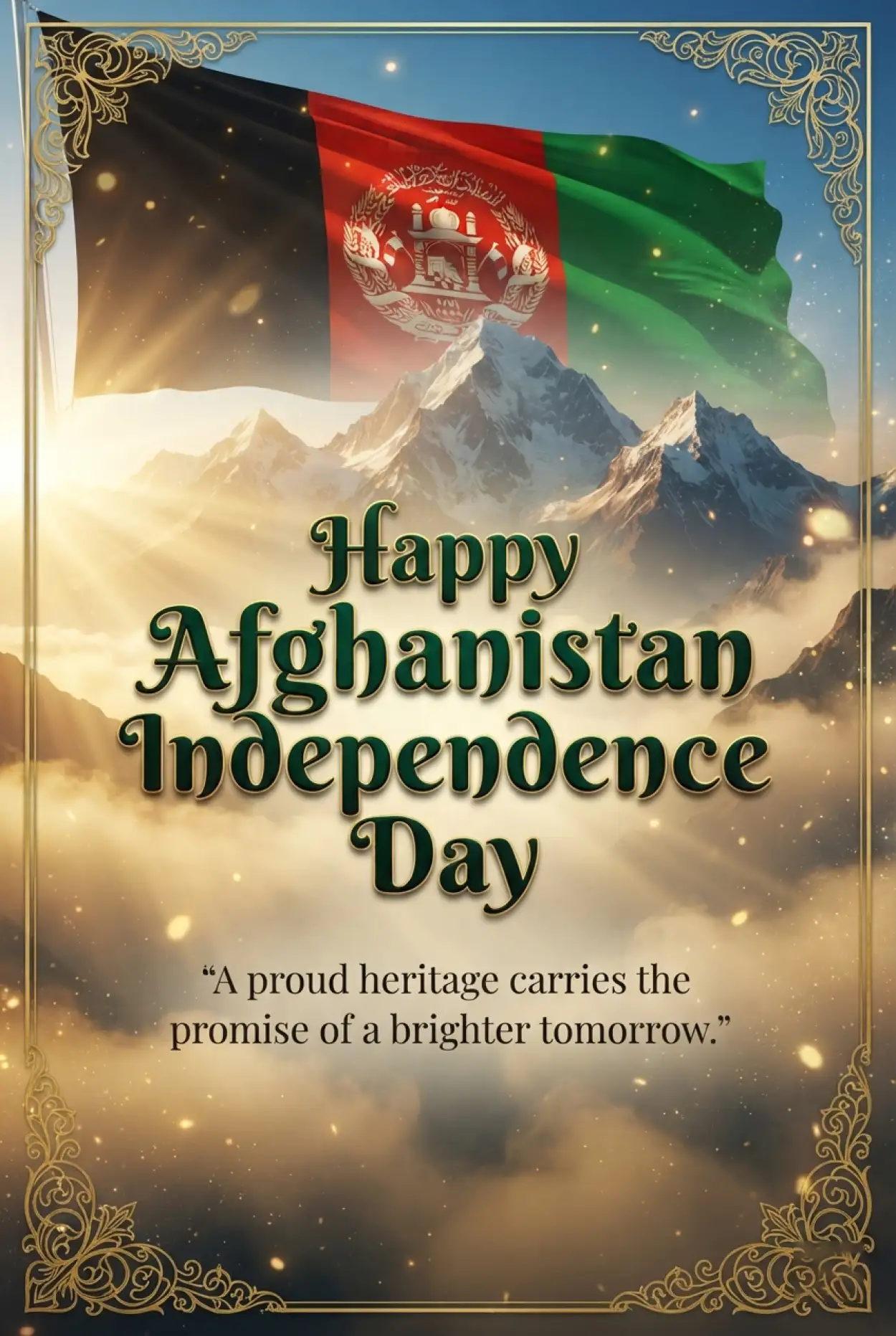 Free Download Afghanistan Independence Day 2026 Printable Poster - High Quality Afghan Independence Day 2026 Image