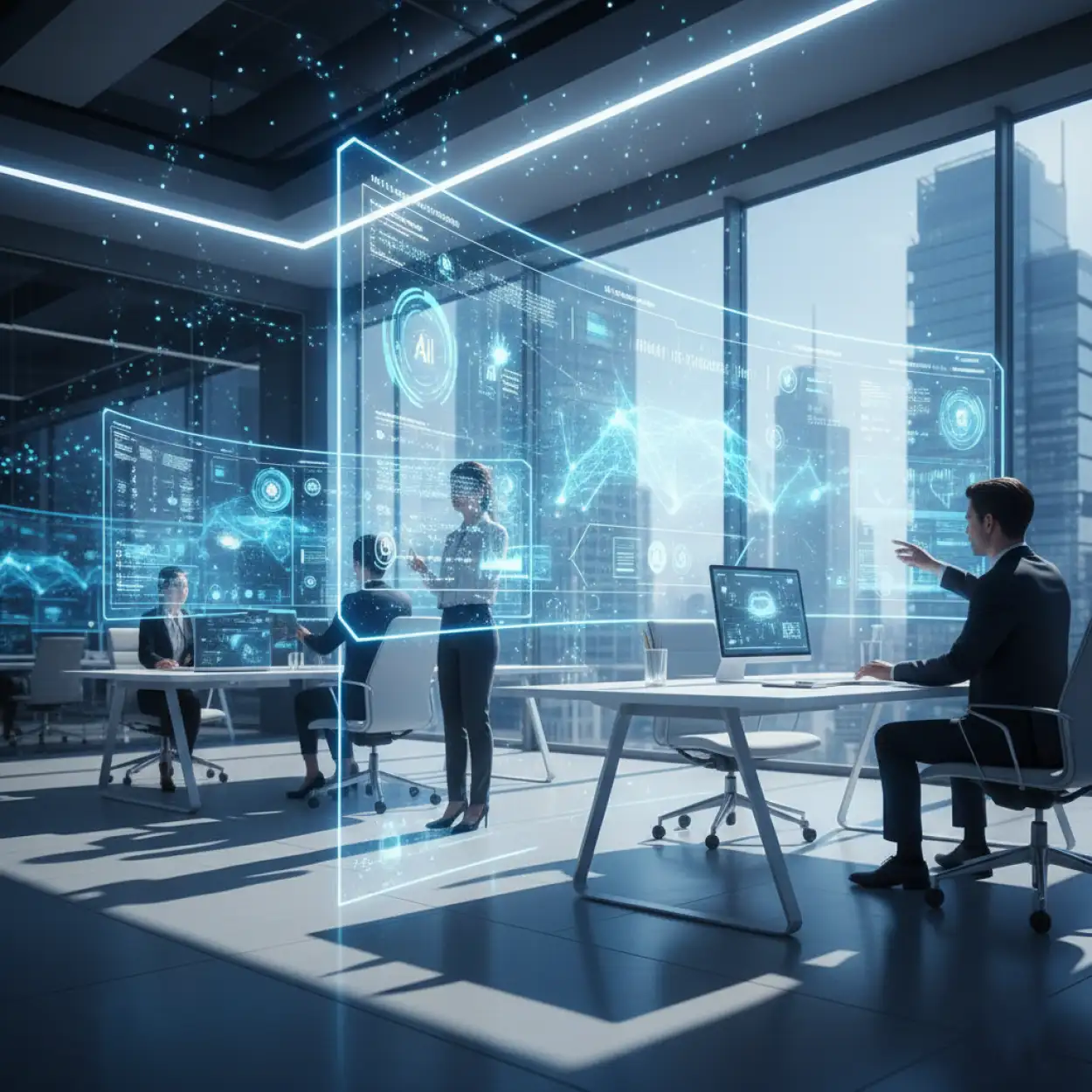 Free Download Ai Business Background Smart Technology - High Quality Ai Business Background Background