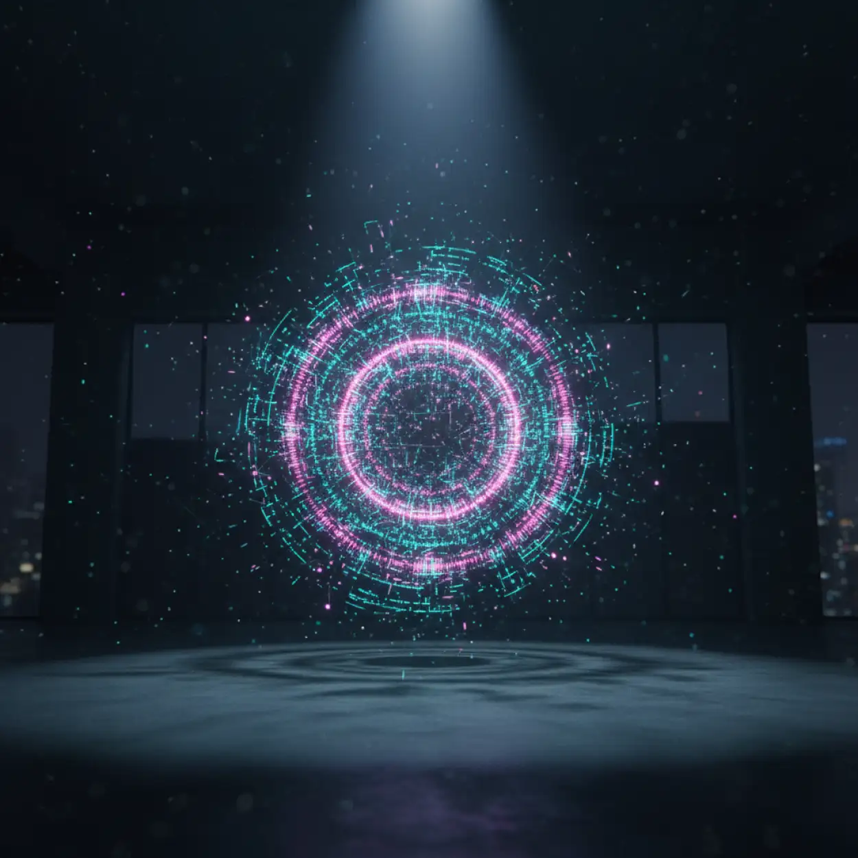 ai business background with hologram