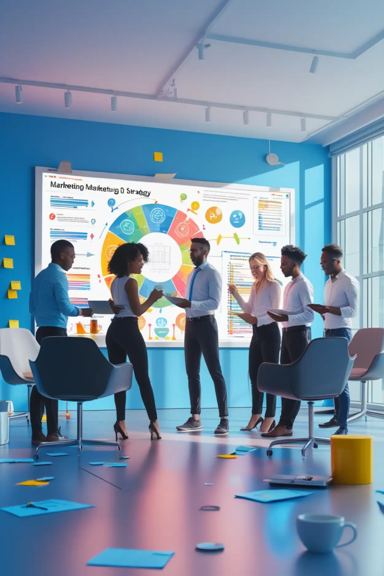 AI in digital marketing background design