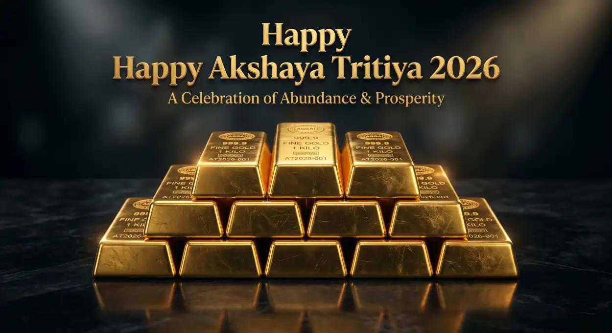 Free Download Akshaya Tritiya 2026 Wishes Gold Bar Images - High Quality Akshaya Tritiya 2026 Wishes Image