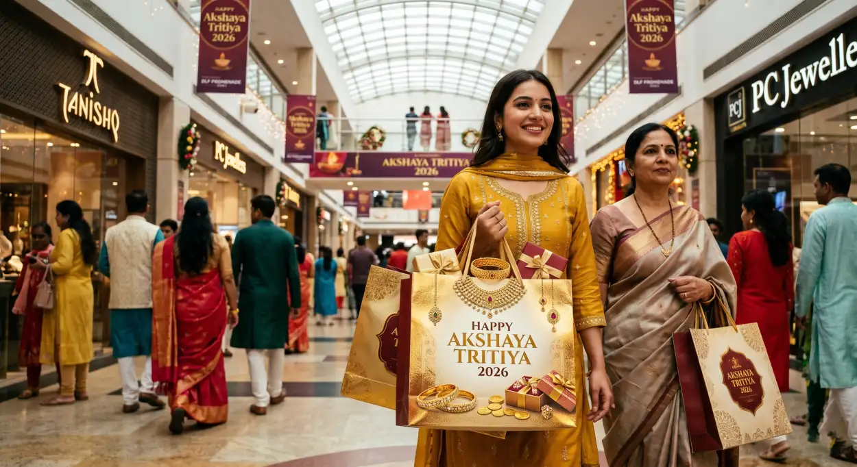 Free Download Akshaya Tritiya 2026 Wishes Shopping Banner - High Quality Akshaya Tritiya 2026 Wishes Image
