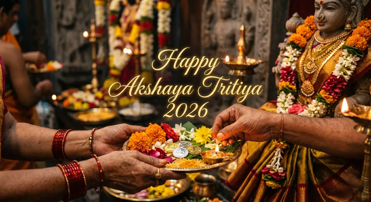 Free Download Akshaya Tritiya 2026 Wishes With Kalash - High Quality Akshaya Tritiya 2026 Wishes Image