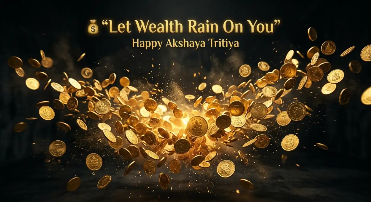 Free Download Akshaya Tritiya Gold Coins Png Free - High Quality Happy Akshaya Tritiya 2026 Transparent PNG