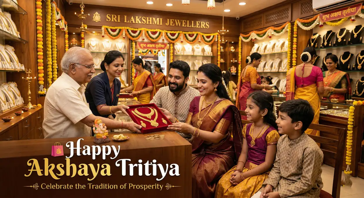 Free Download Akshaya Tritiya Shopping Sale Poster - High Quality Happy Akshaya Tritiya 2026 Image