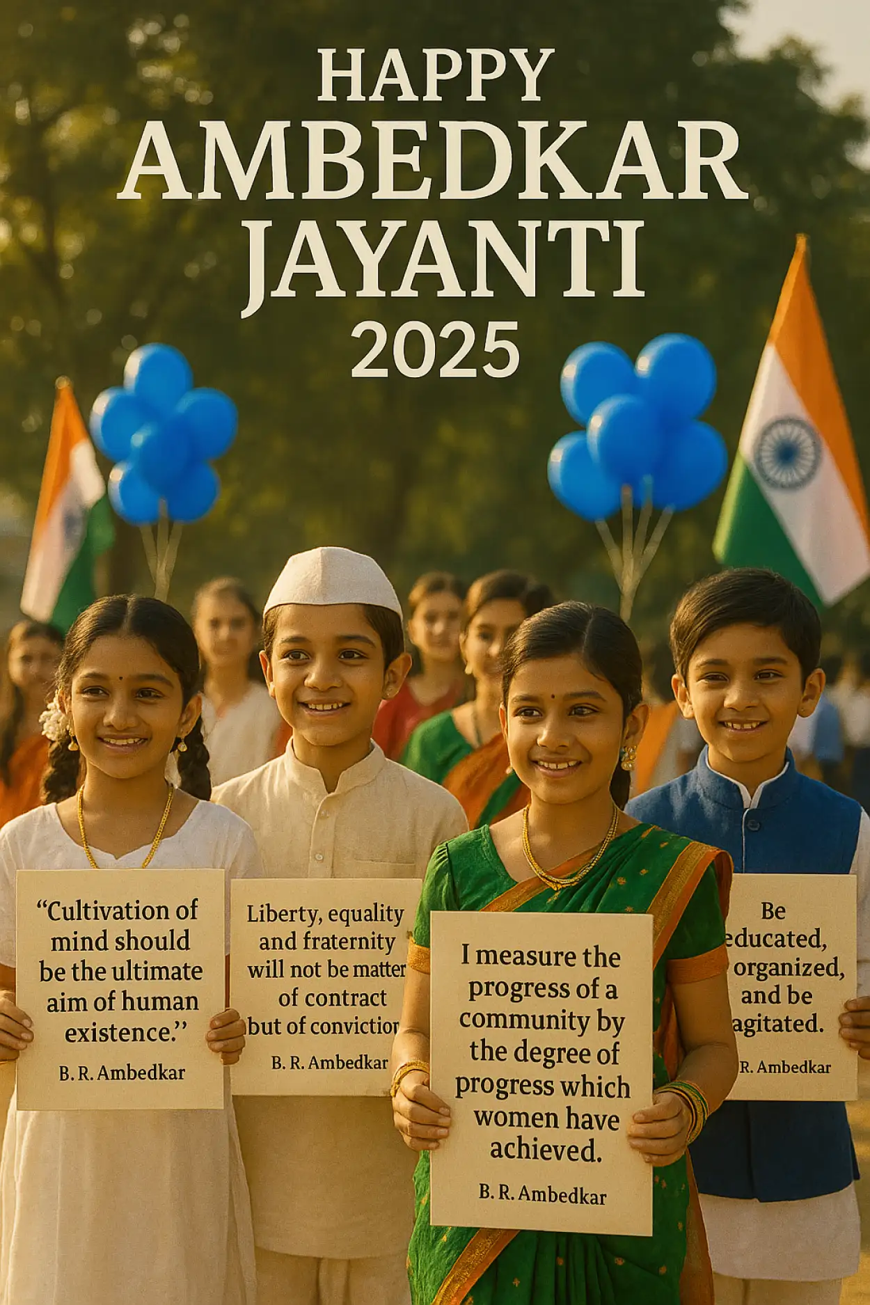 ambedkar jayanti 2025 banner design hd