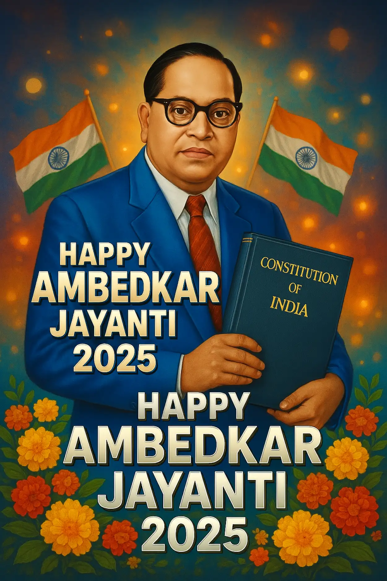 Free Download Ambedkar Jayanti 2025 Image With Dr. Ambedkar Photo - High Quality Happy Ambedkar Jayanti 2025 Background
