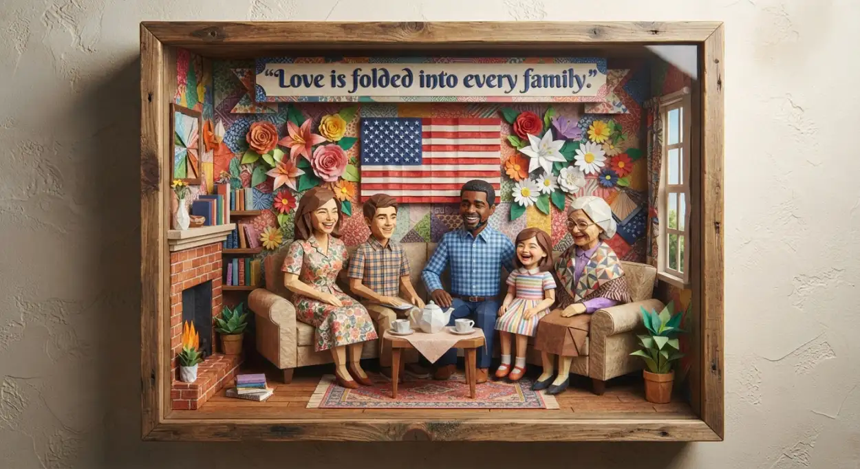 Free Download American Family Love Poster - High Quality American Parents Day 2026 Image