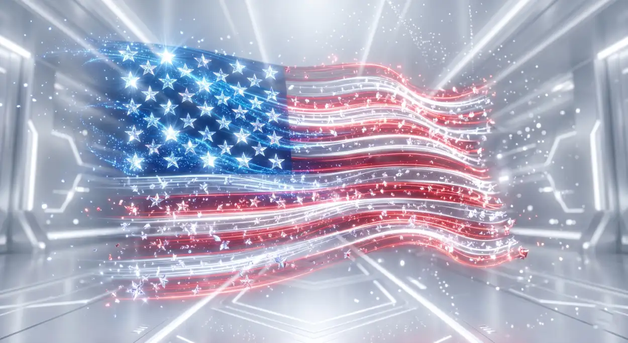 Free Download American Flag Poster Design Background With Fireworks And Patriotic Visual Effects - High Quality Usa Flag Background Image
