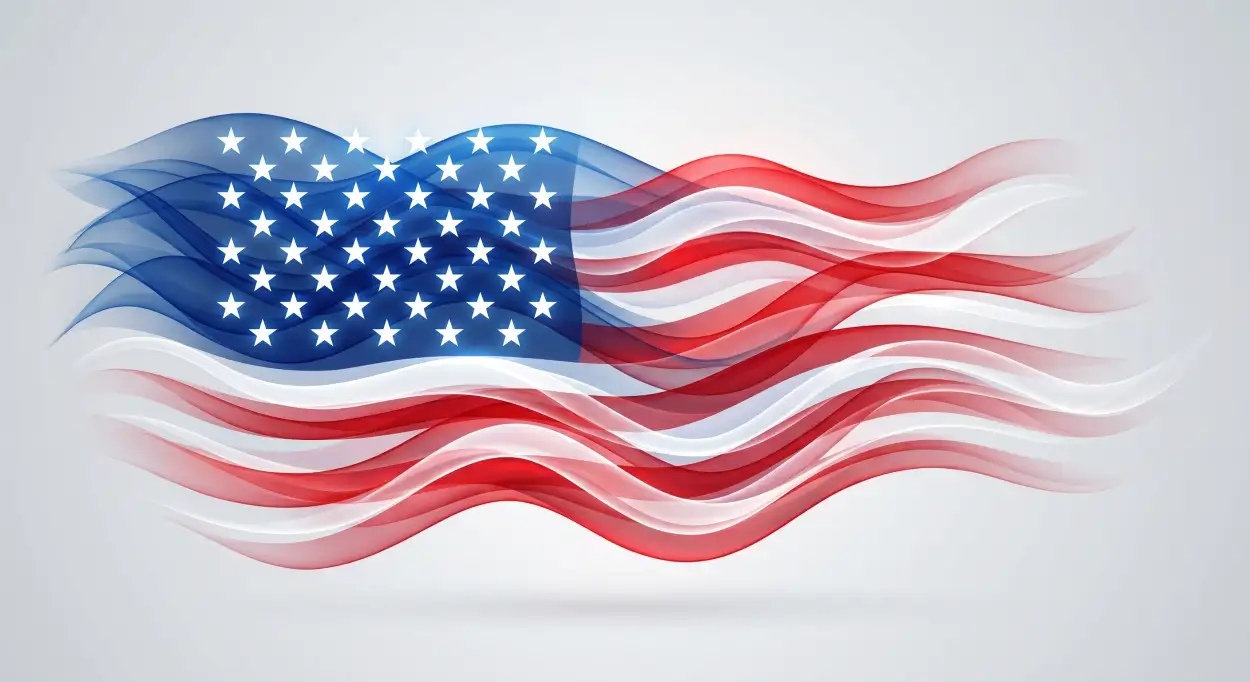 Free Download American Flag Vector Illustration Free Download For Designers - High Quality Usa Flag Image