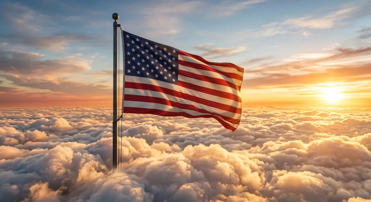 Free Download American Flag Waving In The Wind Hd Wallpaper For Desktop And Mobile - High Quality Usa Flag Image