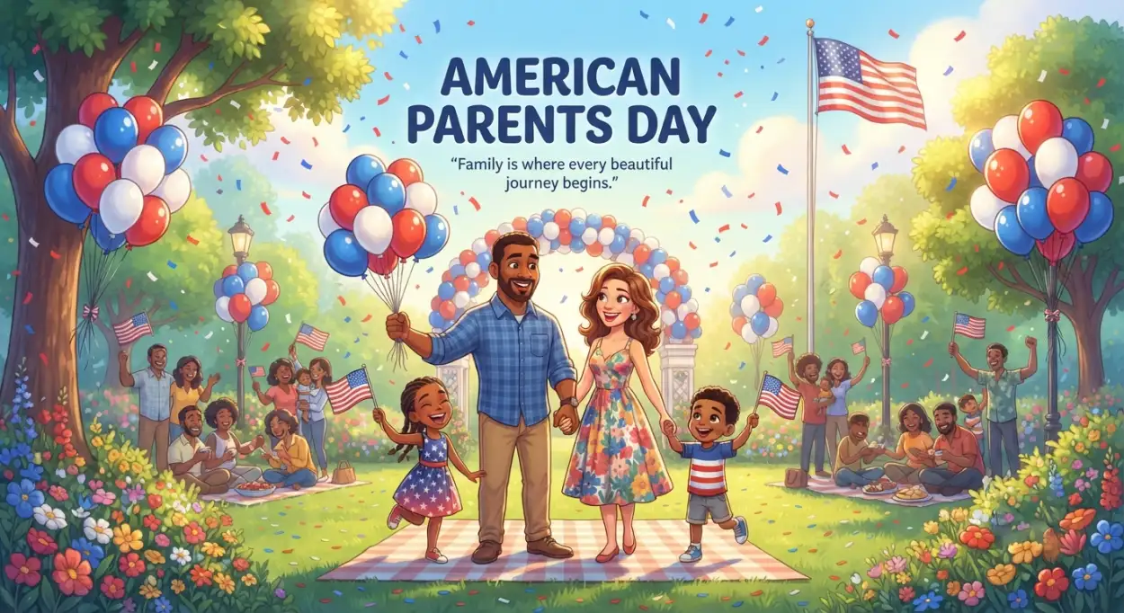 Free Download American Parents Day Celebration 2026 - High Quality American Parents Day 2026 Image