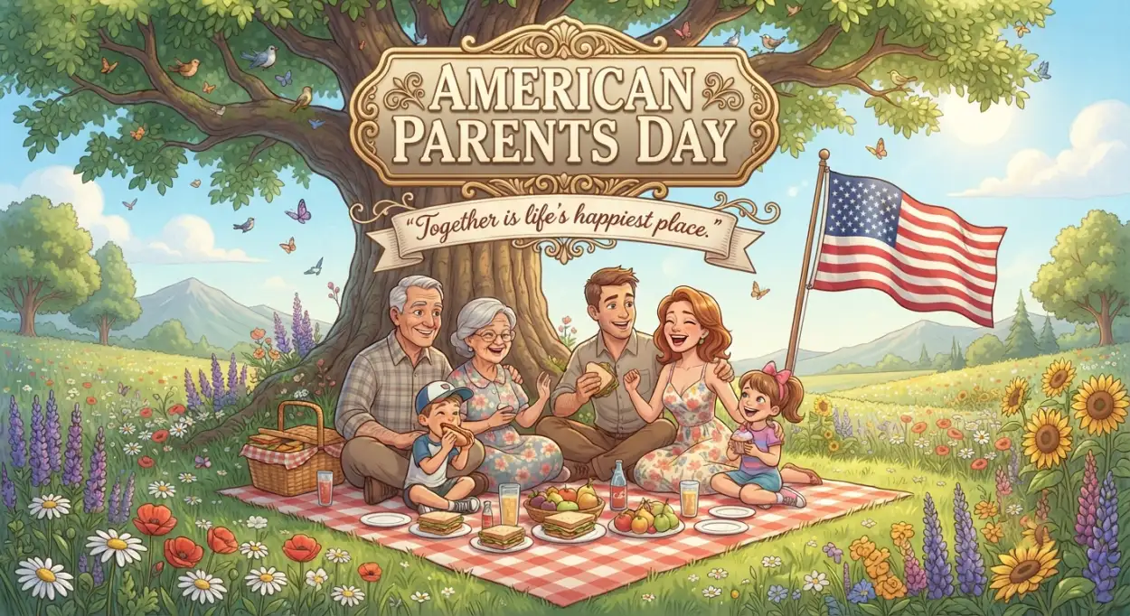 Free Download American Parents Day Png Transparent - High Quality American Parents Day 2026 Transparent PNG