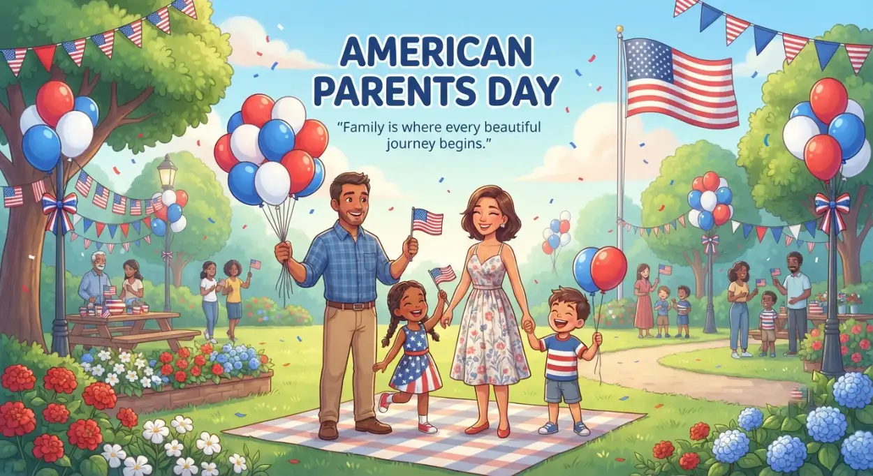 Free Download American Parents Day Stars And Stripes - High Quality American Parents Day 2026 Image