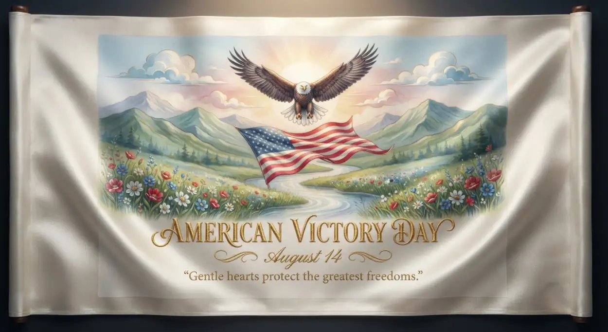 Free Download American Victory Day Banner - High Quality American Victory Day 2026 Image