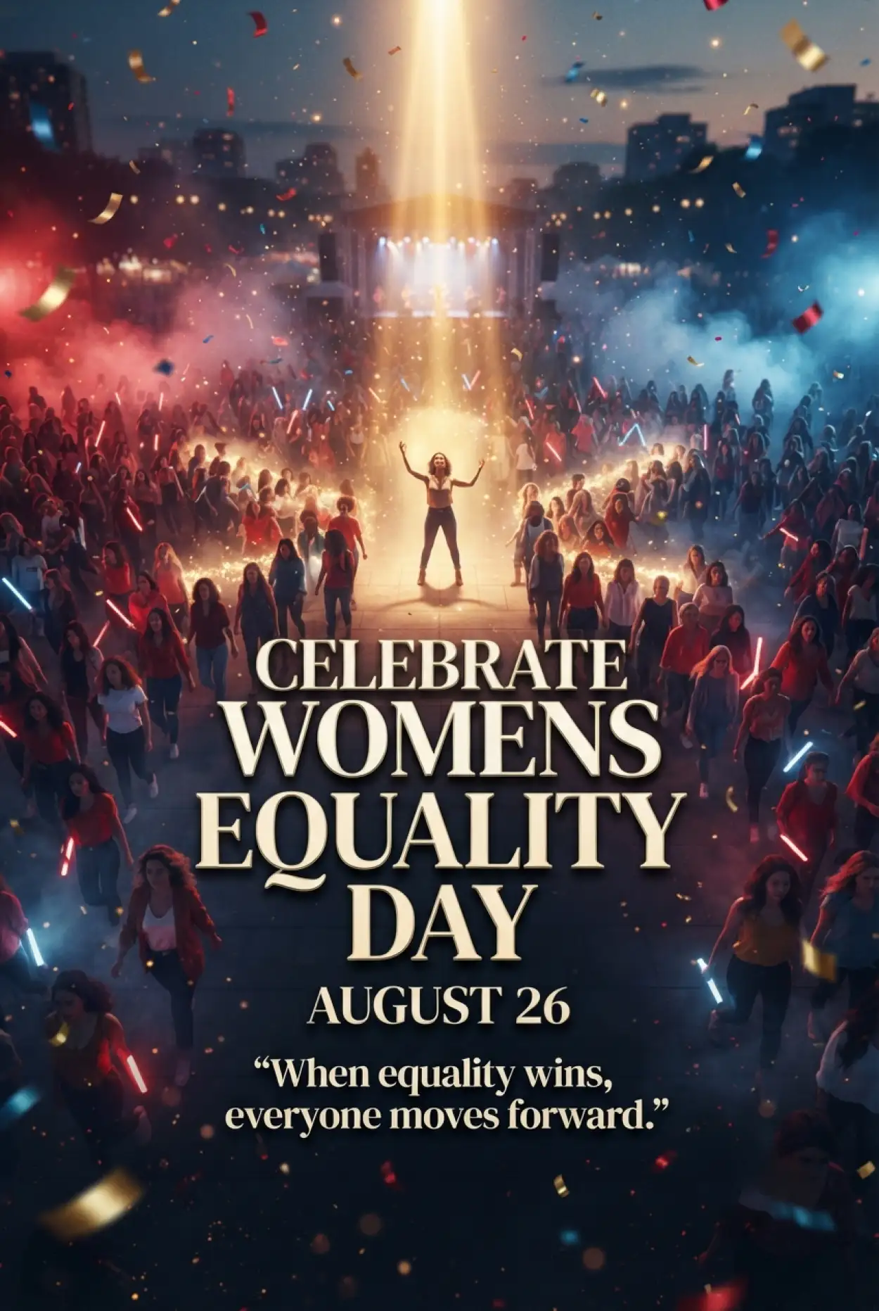 Free Download American Womens Equality Day 2026 Celebration Poster - High Quality American Womens Equality Day 2026 Image
