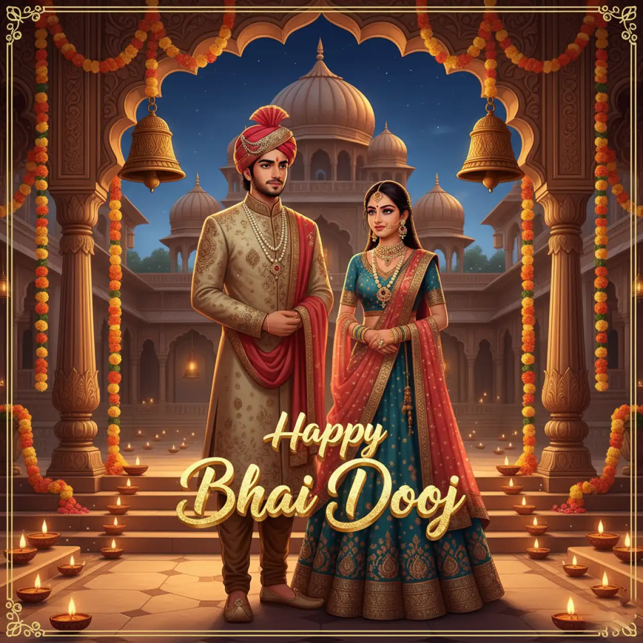 animated bhai dooj png pictures with wishes 2025