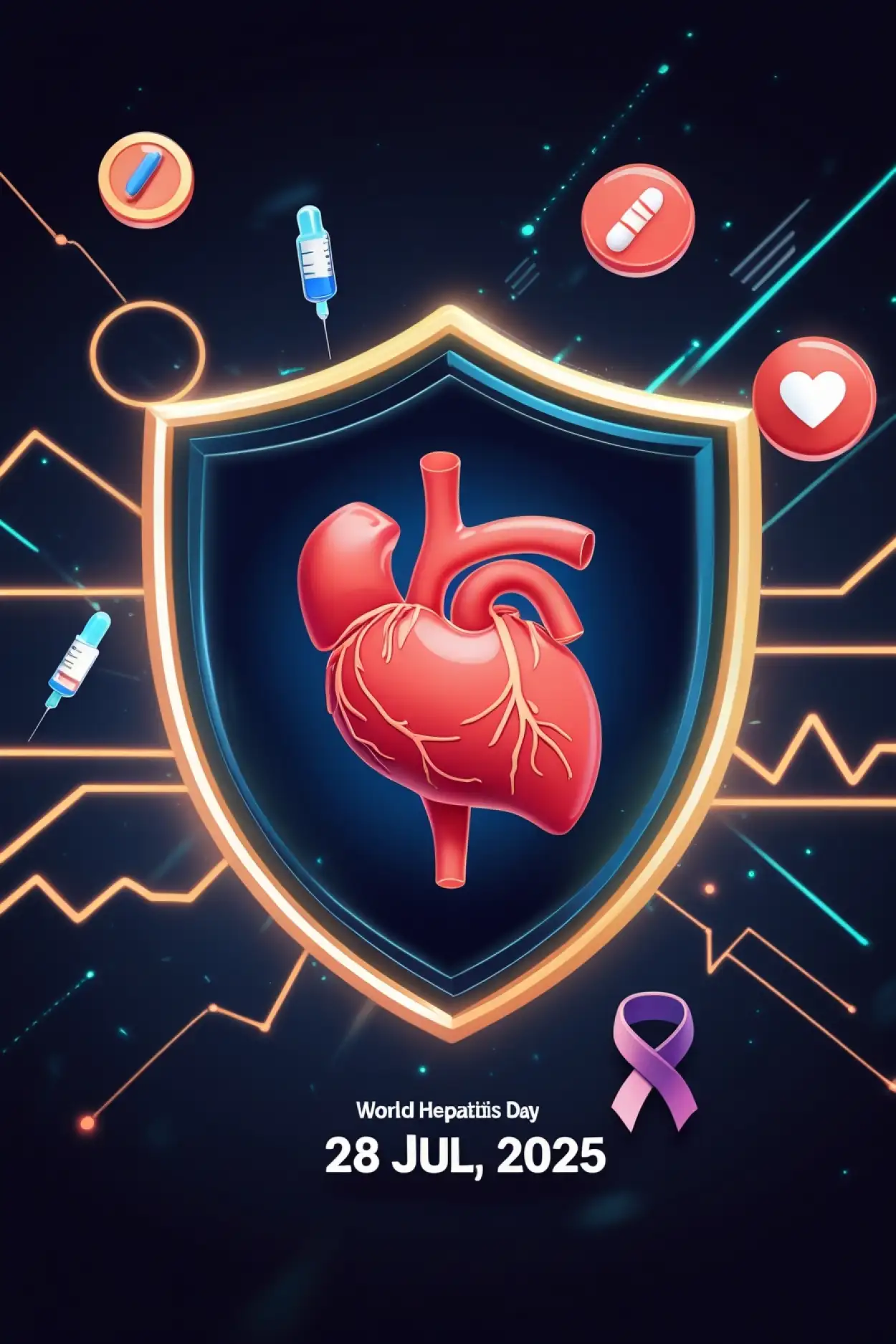 Animated Liver Illustration For Awareness Post - Royalty Free World Hepatitis Day Image | Pngmagic Free Download Animated Liver Illustration For Awareness Post - High Quality World Hepatitis Day Background