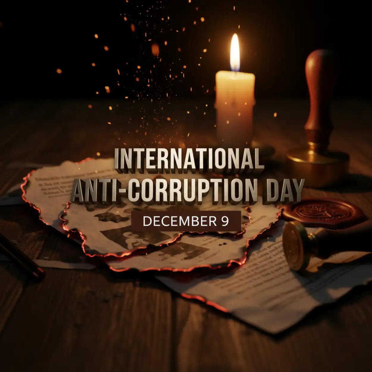 Anti corruption awareness banner template free