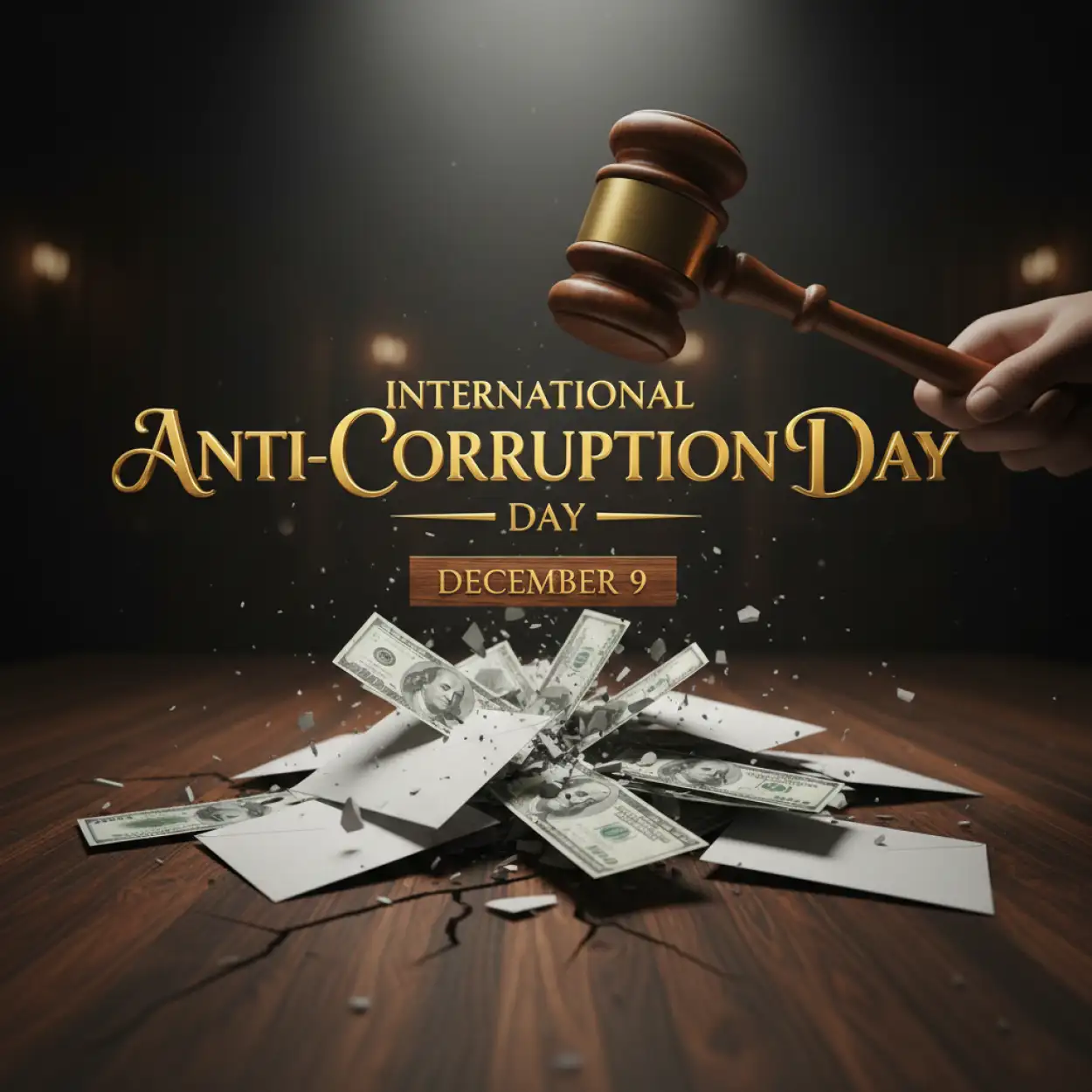 Anti corruption campaign poster for WhatsApp share