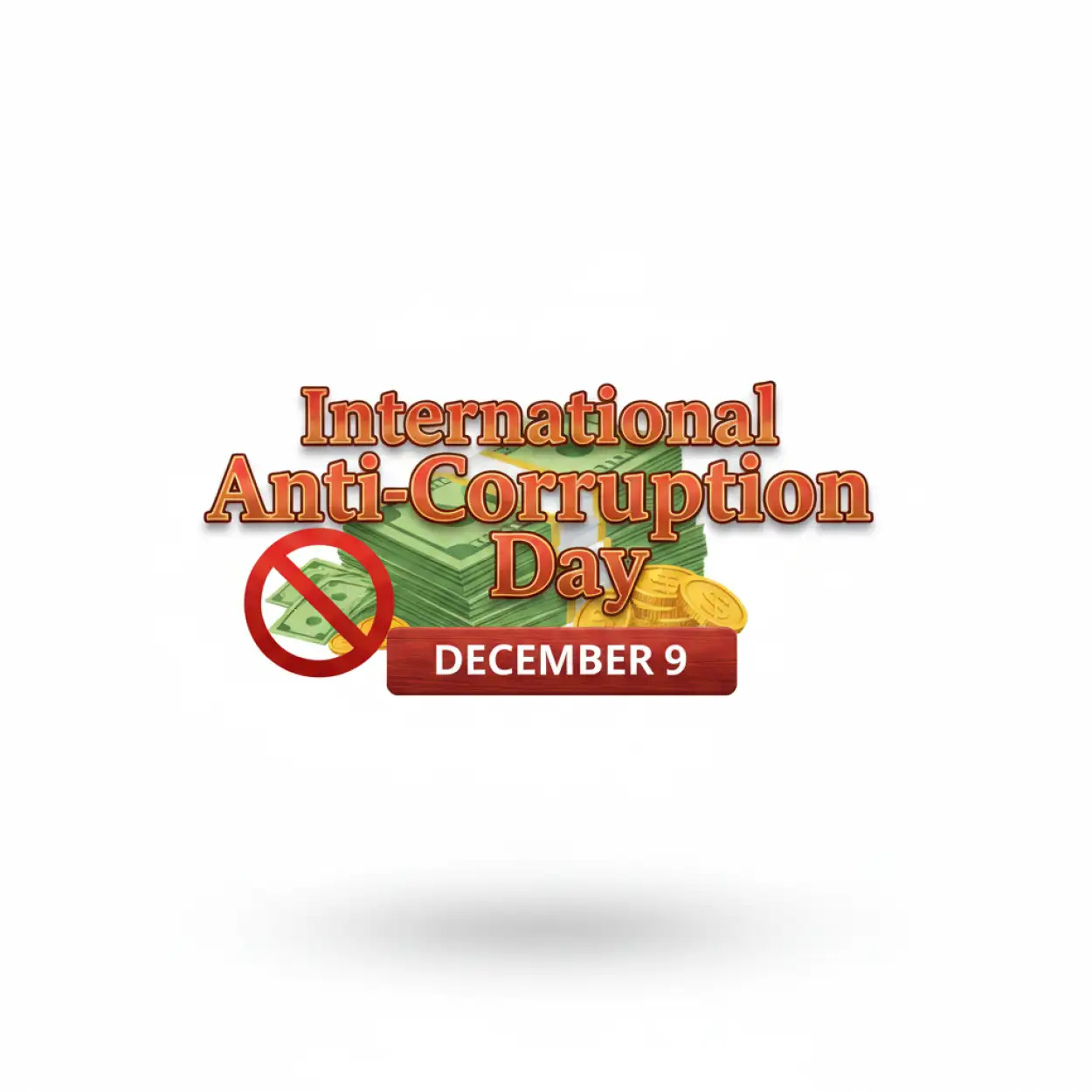 Anti corruption motivational quote PNG