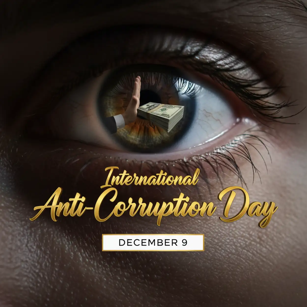 Anti corruption wall poster design for institutions