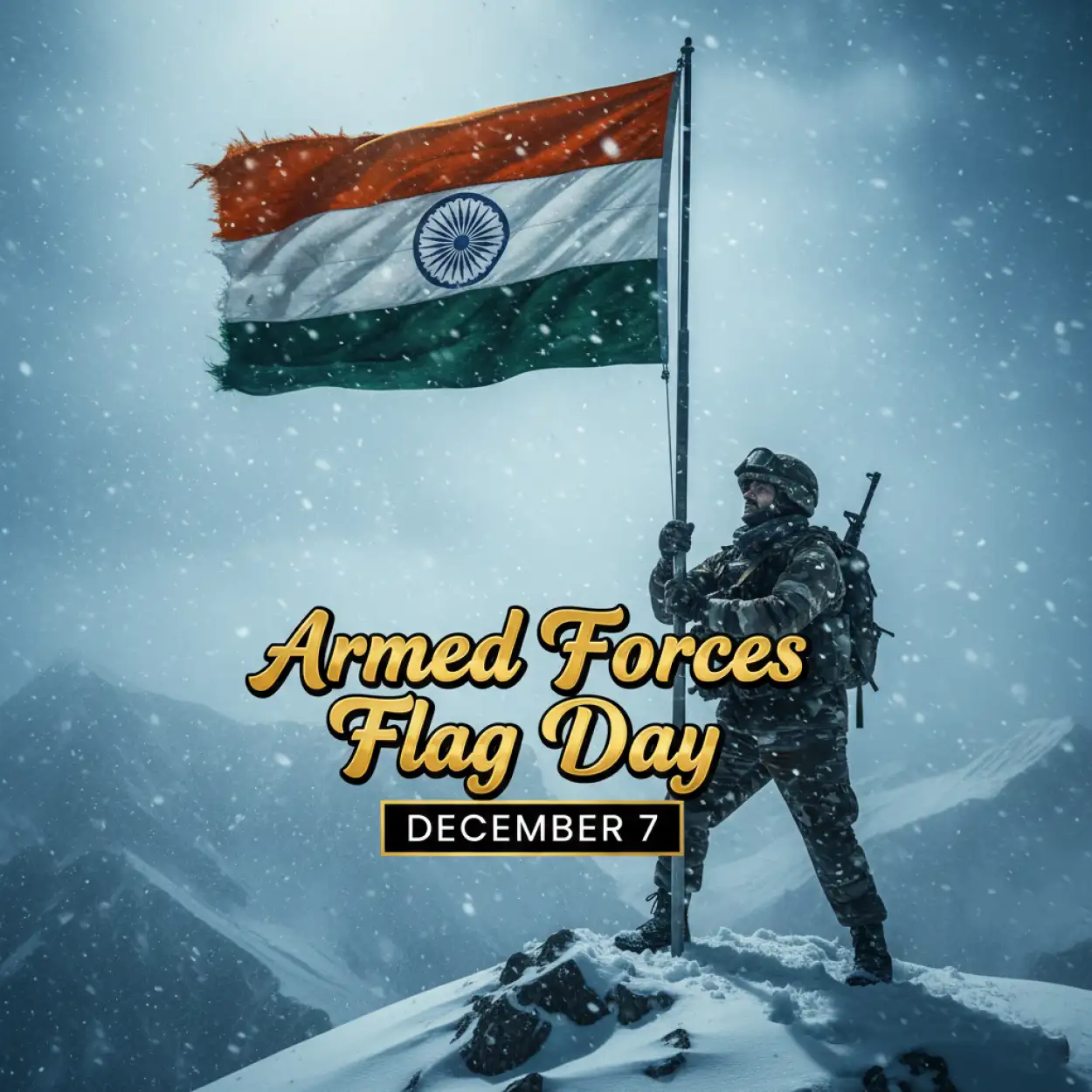 armed forces flag day 3d ribbon banner