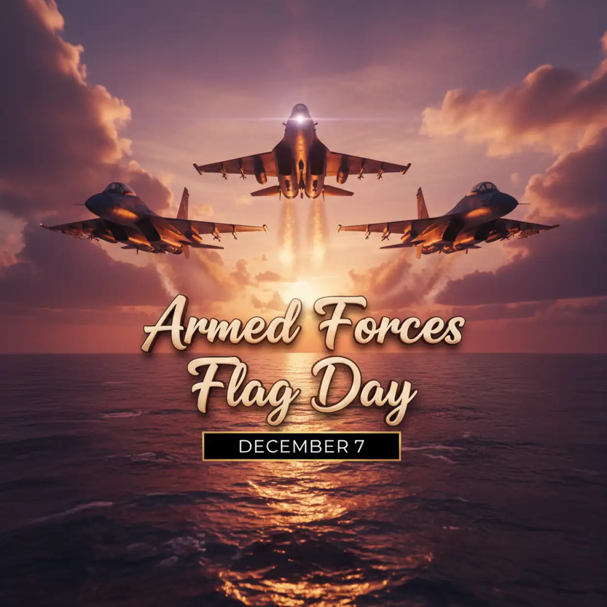 armed forces flag day digital poster template