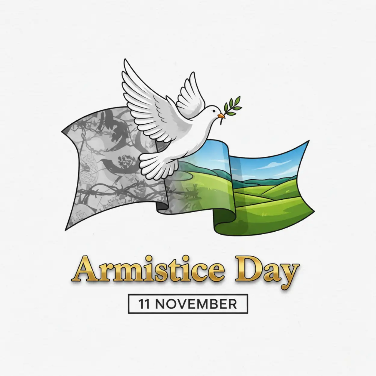 armistice day memorial cross and red poppy wreath transparent png