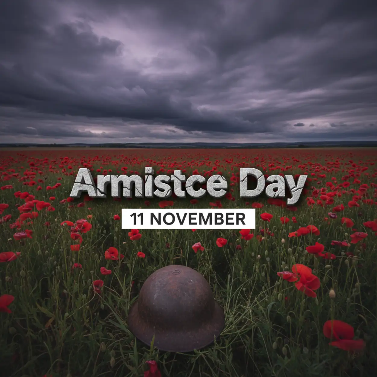 armistice day poster design with red background