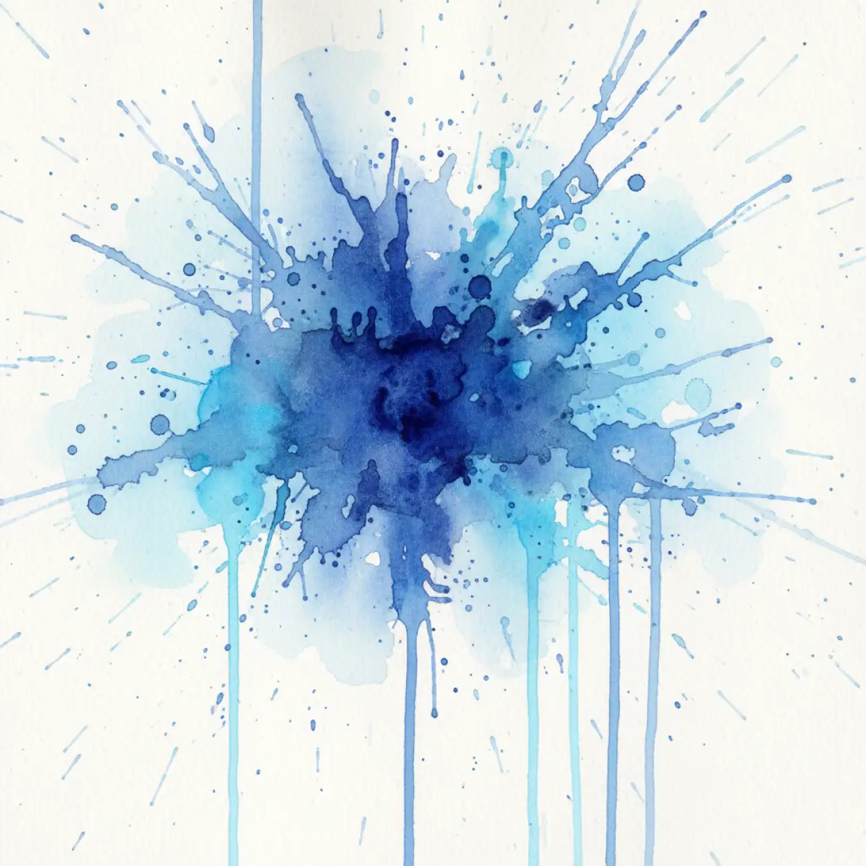 Free Download Artistic Blue Watercolor Splash Picture Transparent - High Quality Blue Picture Background
