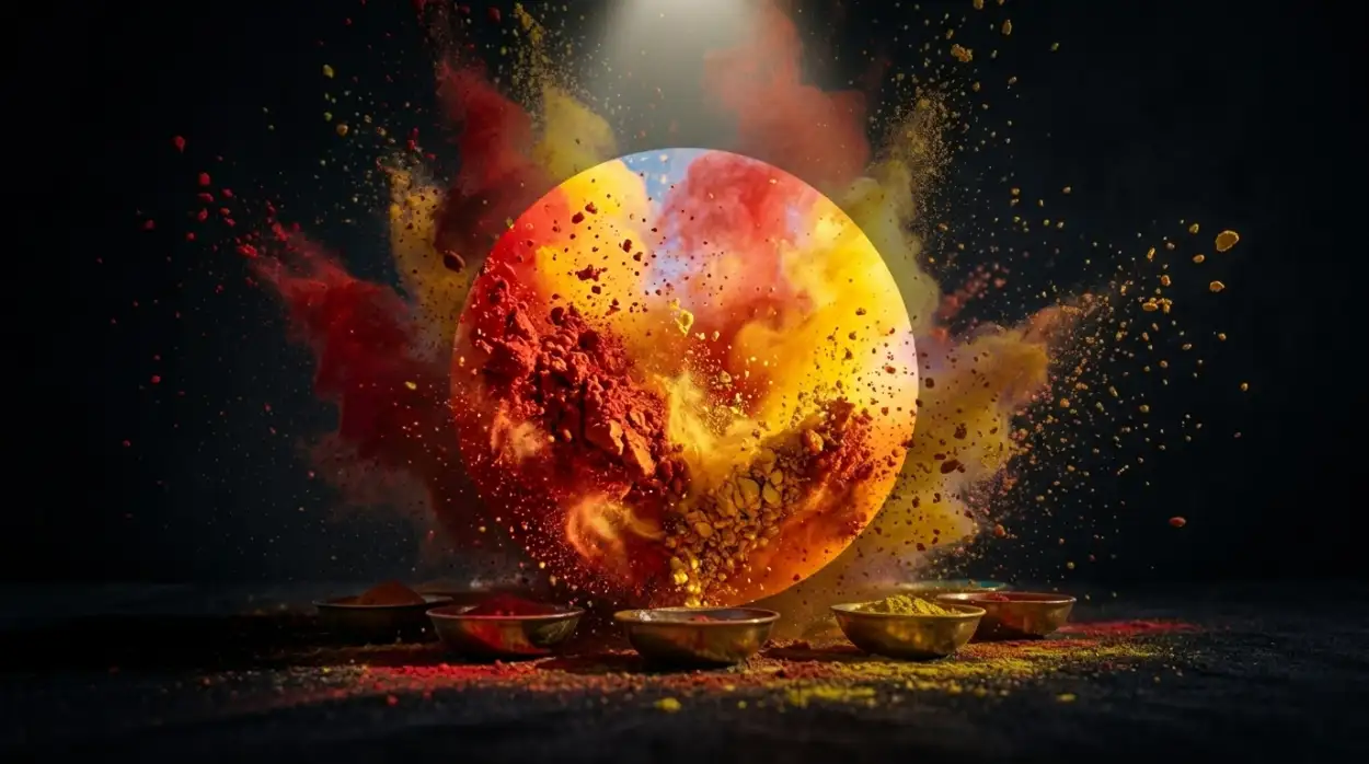 artistic holi poster background design