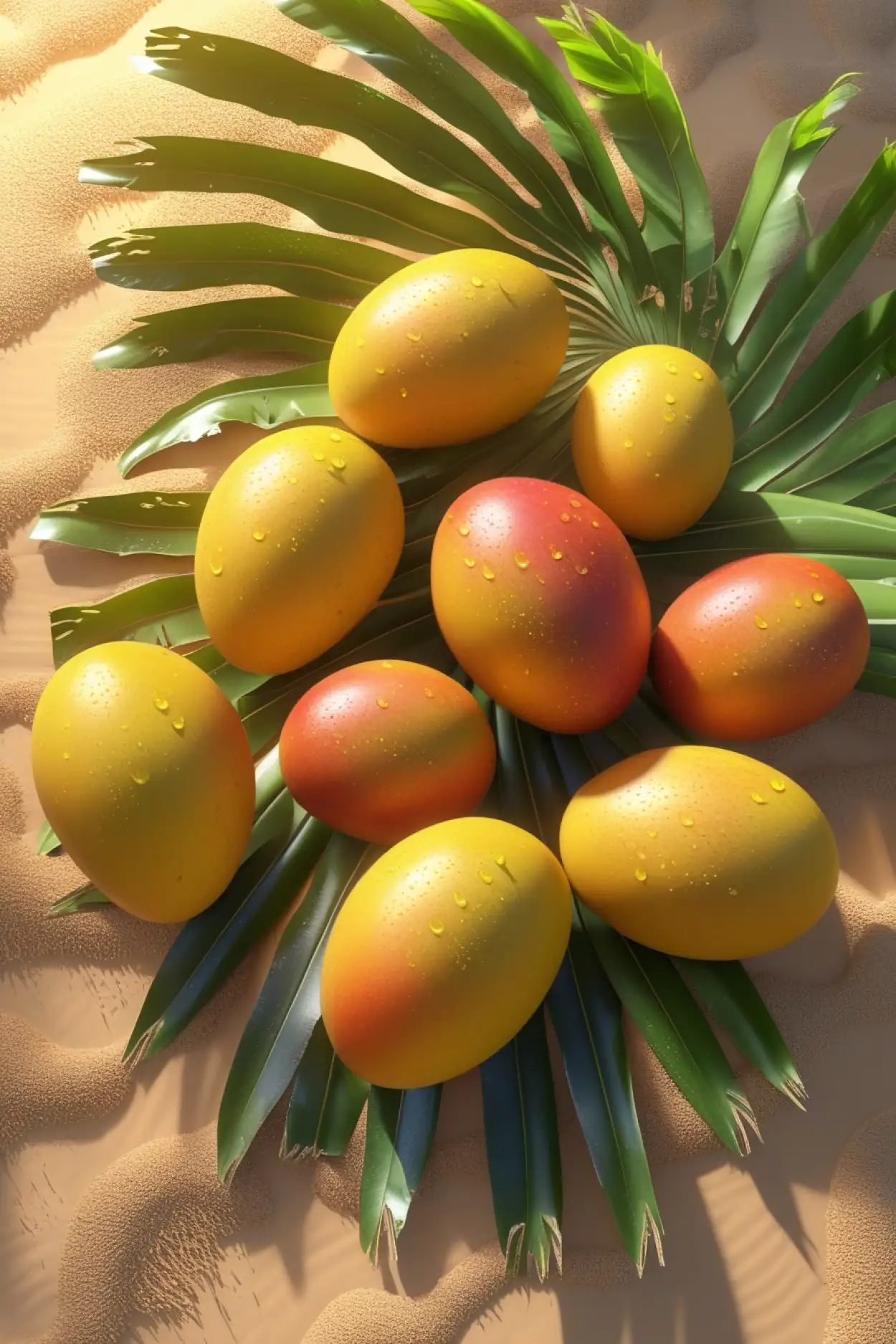 artistic mango background for packaging