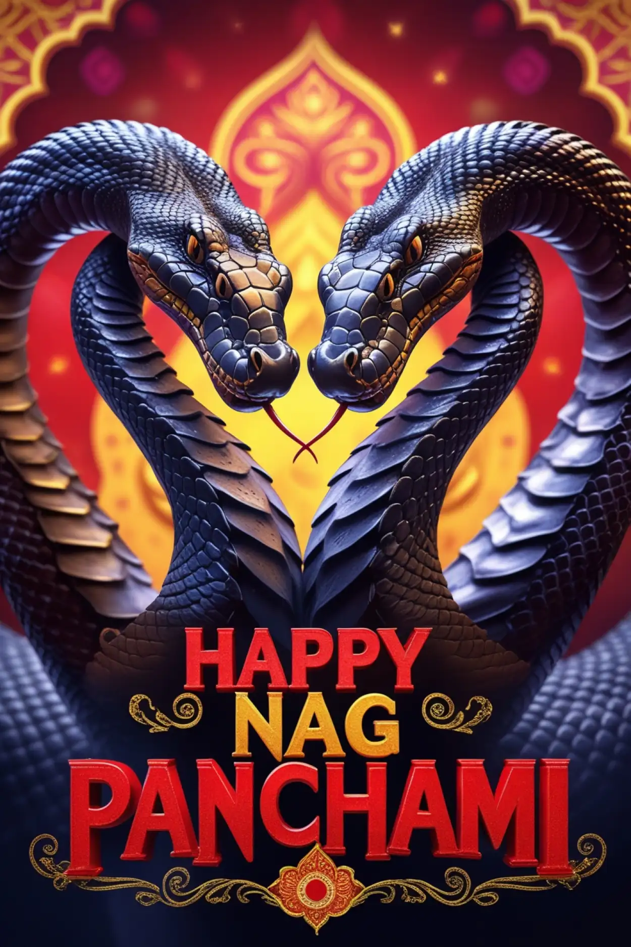 Artistic Nag Panchami images for print