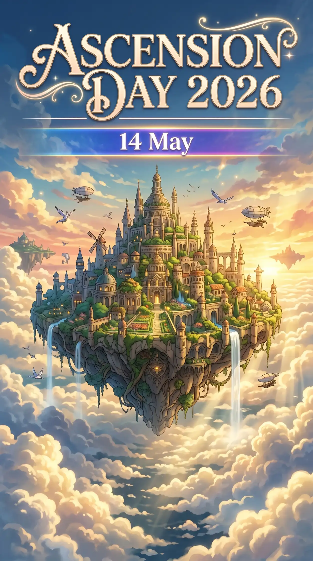 Free Download Ascension Day 2026 Beautiful Church Background - High Quality Ascension Day 2026 Wishes Background Image