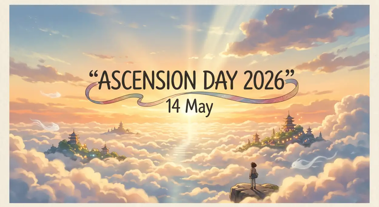 Free Download Ascension Day 2026 Event Banner Template - High Quality Ascension Day 2026 Wishes Image