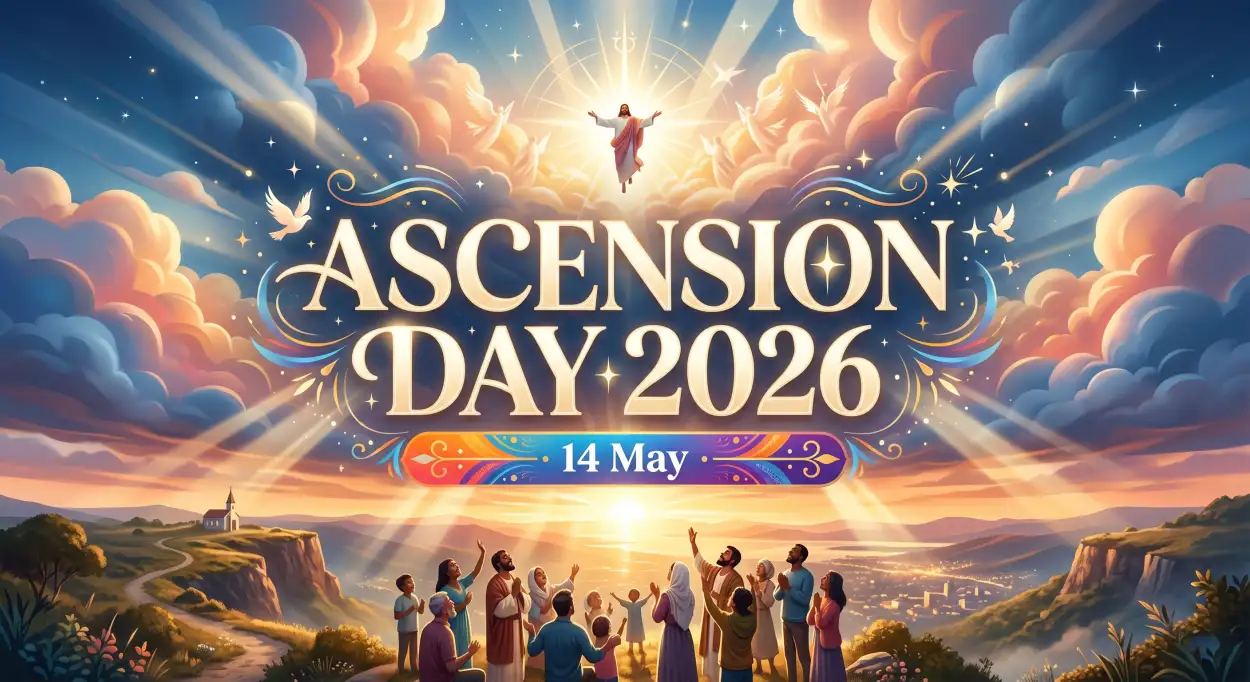 Free Download Ascension Day 2026 Family Celebration - High Quality Ascension Day 2026 Wishes Image