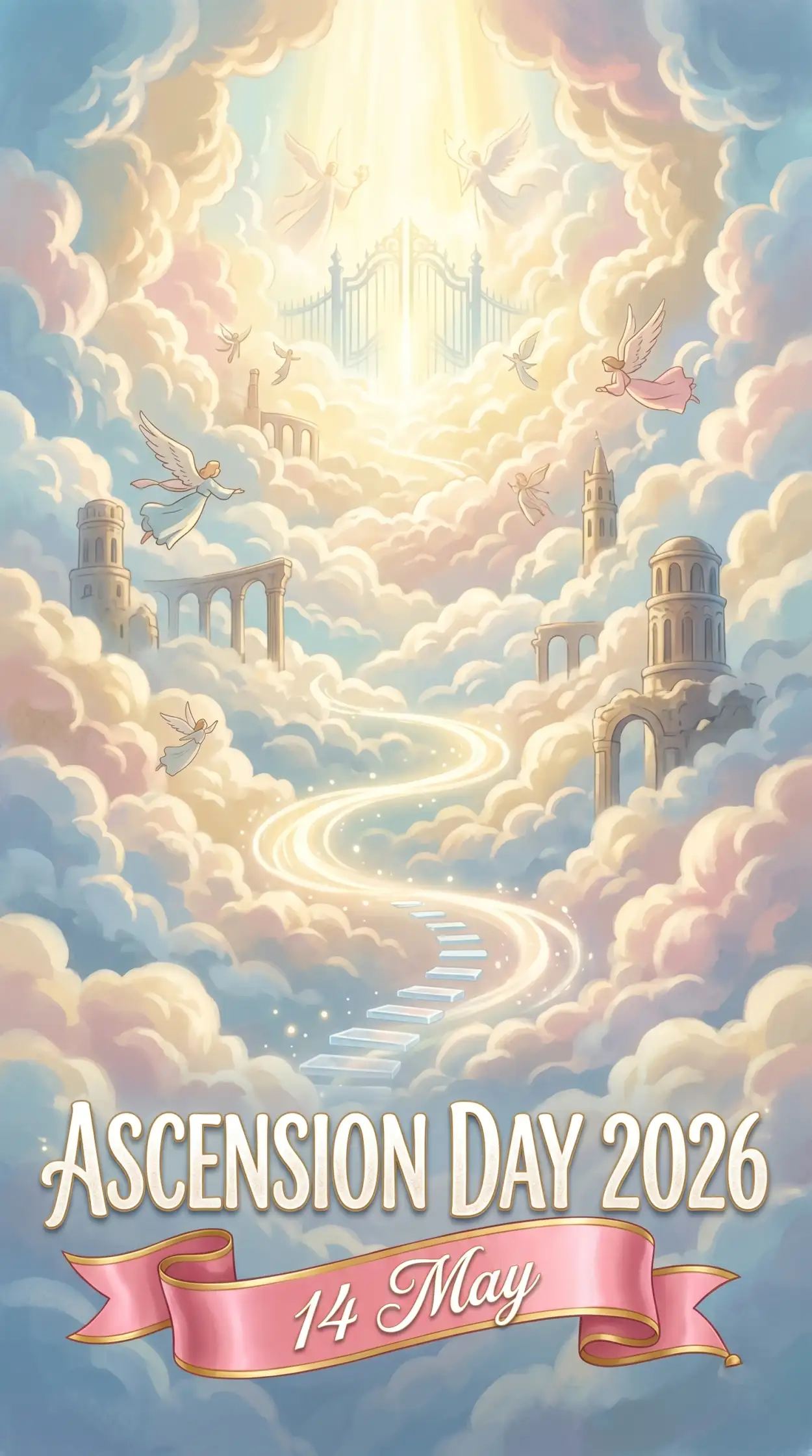 Free Download Ascension Day 2026 Heaven Theme Wallpaper - High Quality Ascension Day 2026 Wishes Image