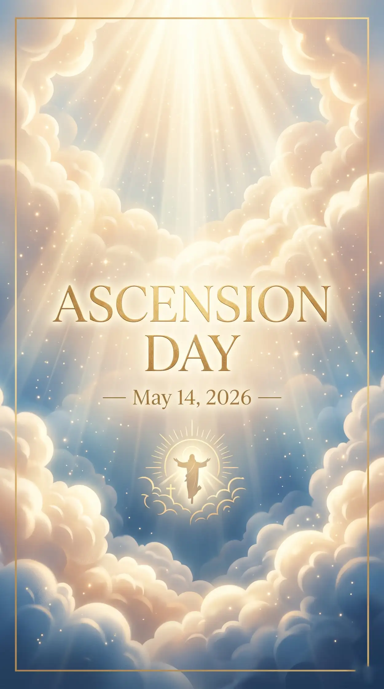 Free Download Ascension Day 2026 Invitation Card - High Quality Ascension Day 2026 Wishes Image