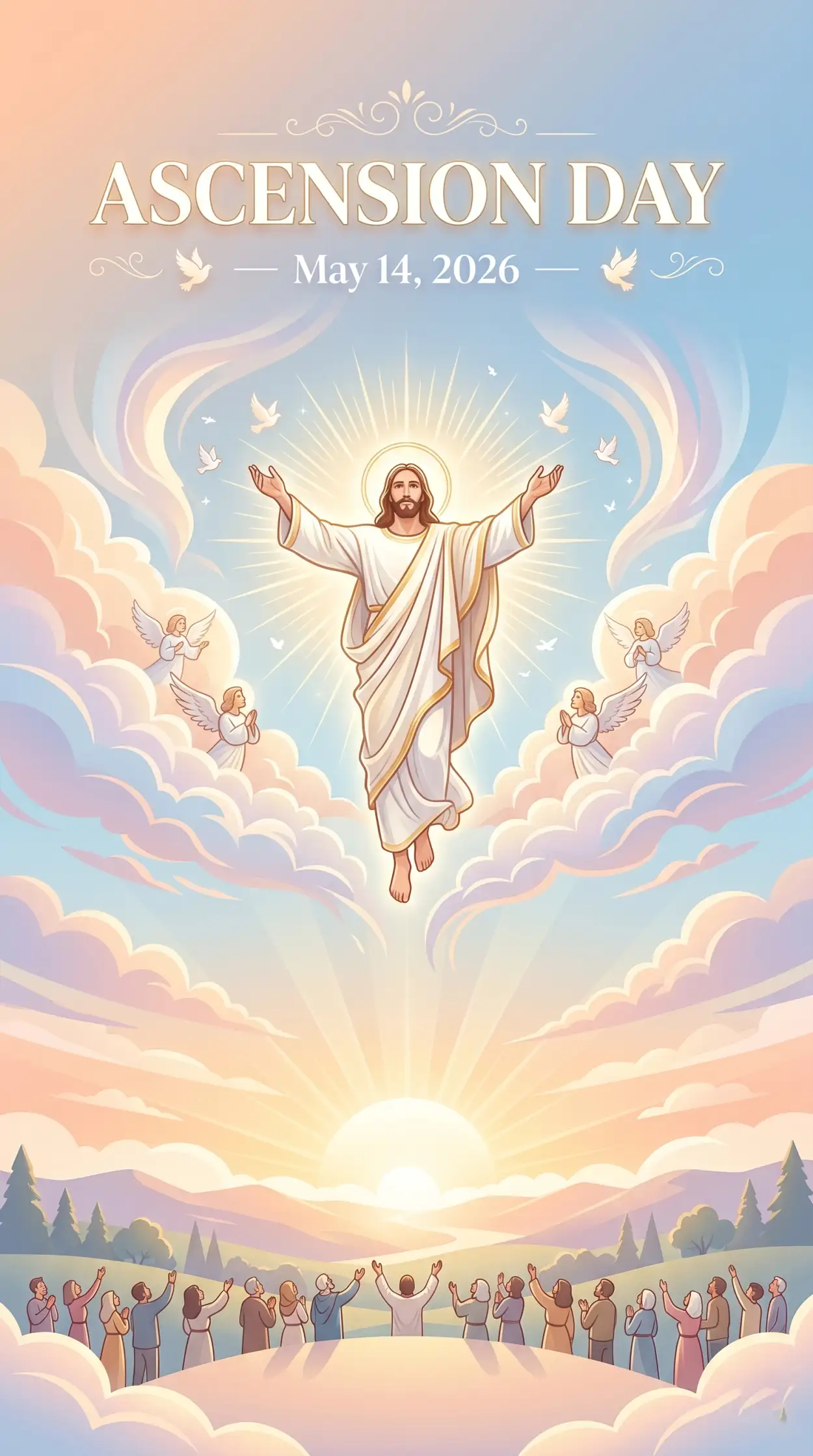 Free Download Ascension Day 2026 Jesus Christ Images - High Quality Ascension Day 2026 Wishes Image