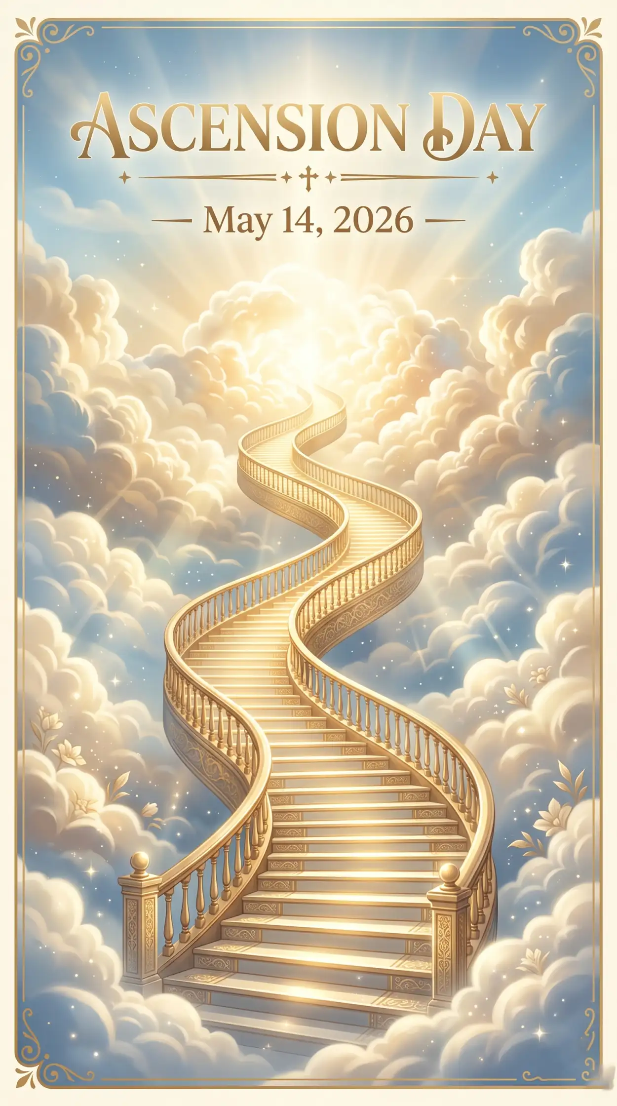 Free Download Ascension Day 2026 Png Images - High Quality Ascension Day 2026 Wishes Transparent PNG