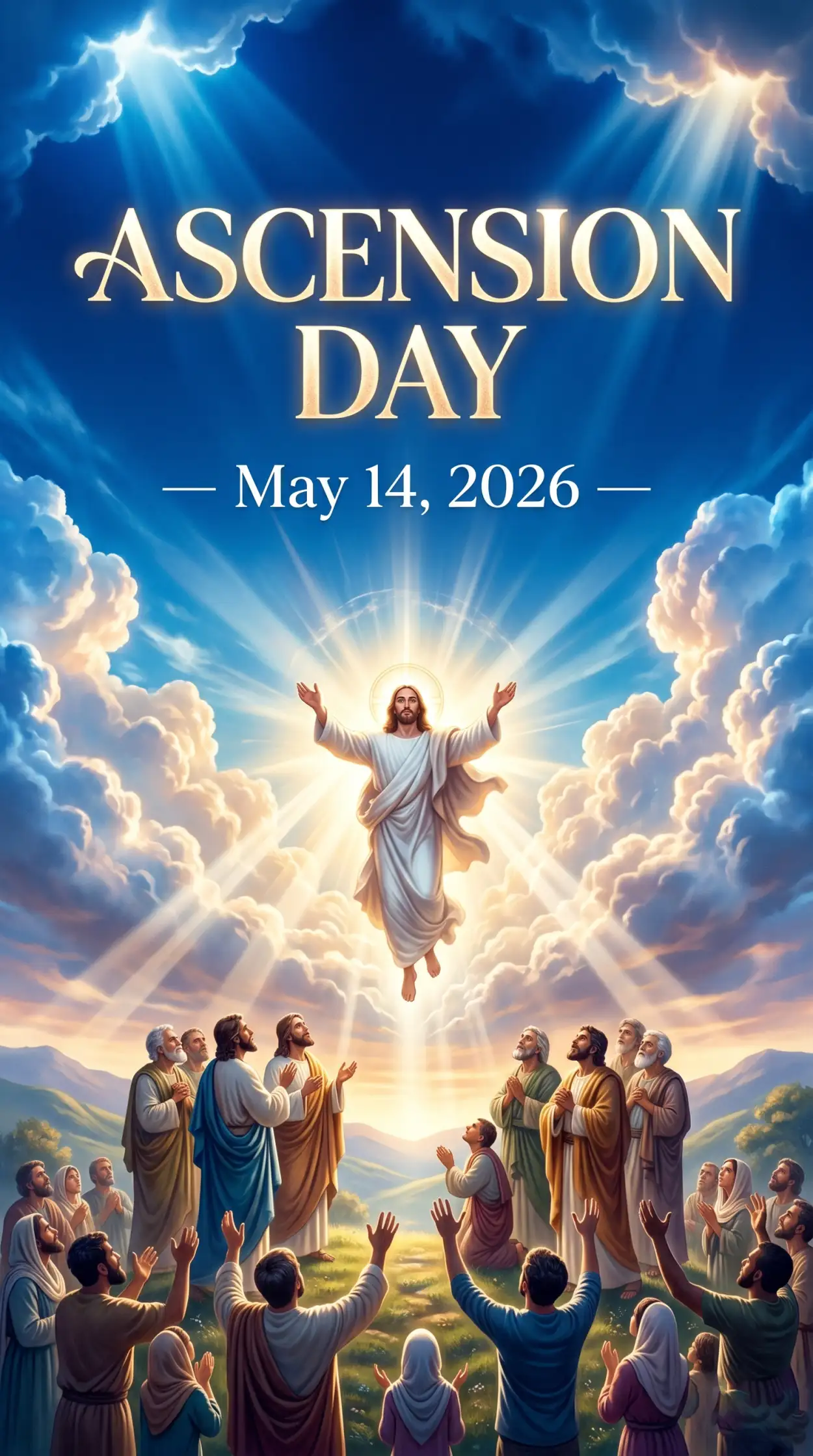 Free Download Ascension Day 2026 Religious Images - High Quality Ascension Day 2026 Wishes Image