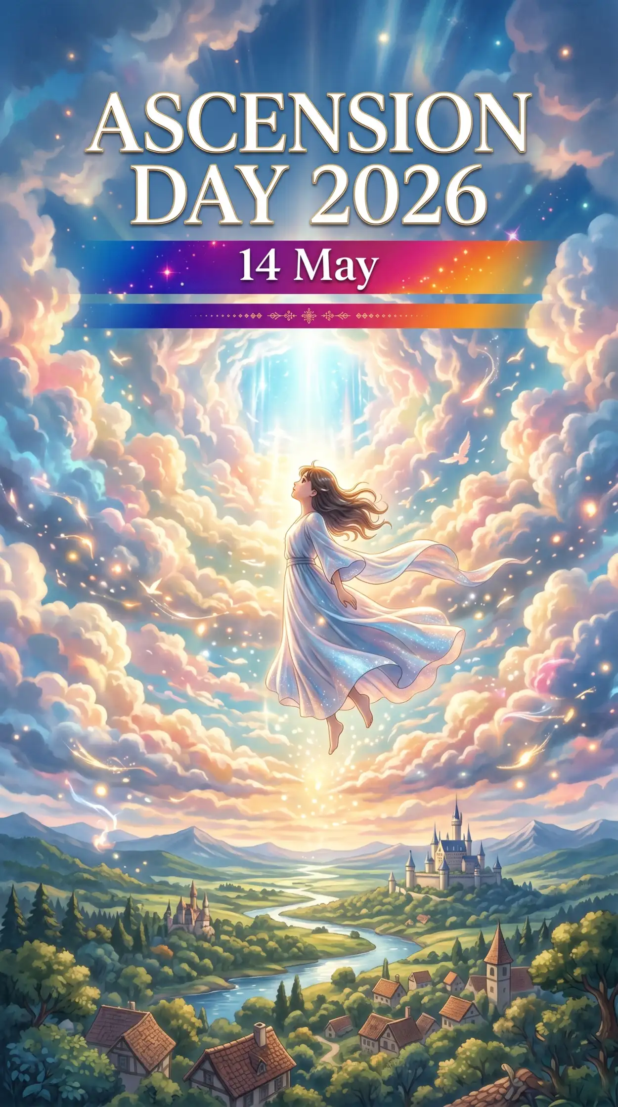 Free Download Ascension Day 2026 Sky Background Images - High Quality Ascension Day 2026 Wishes Background Image