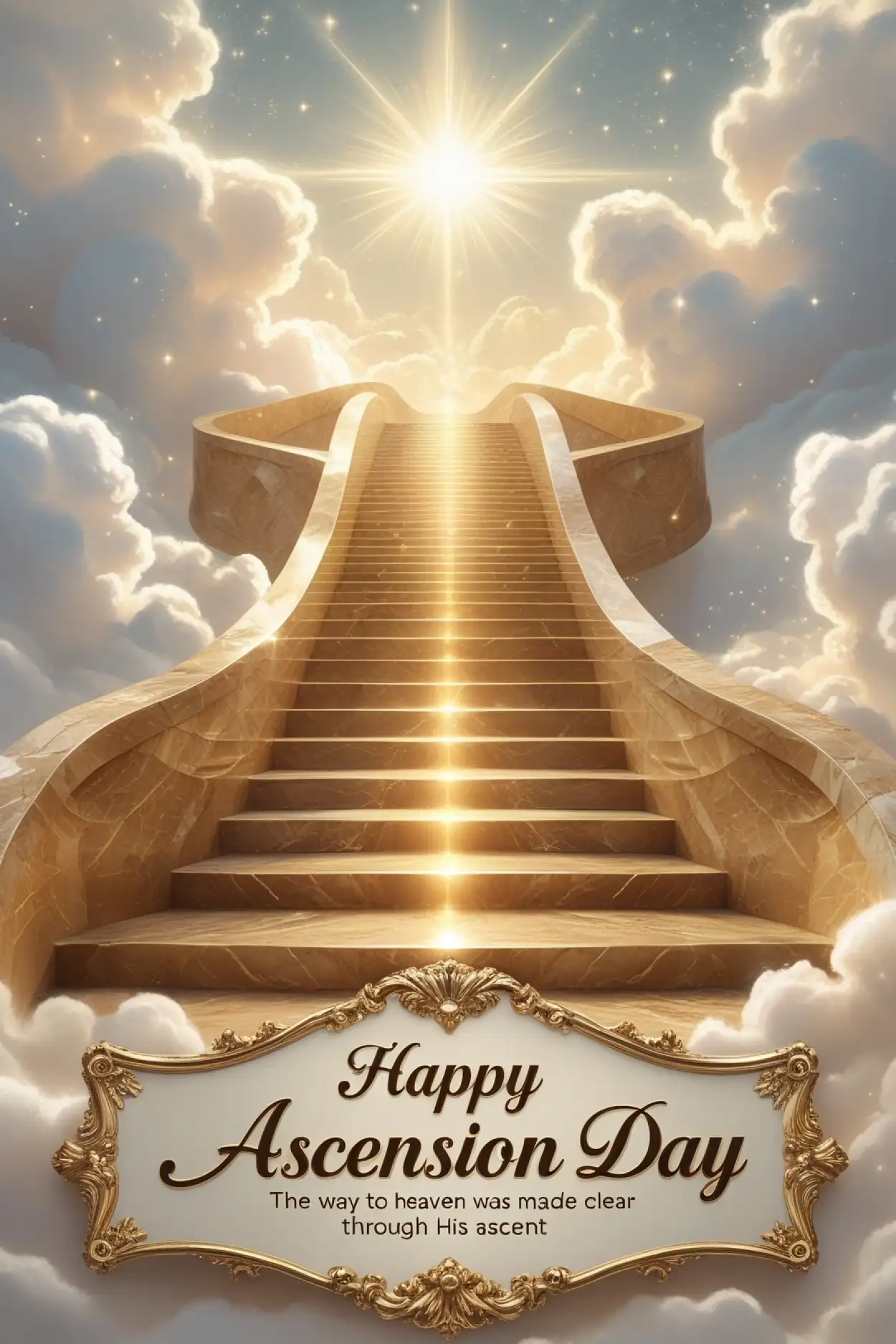 Free Download Ascension Day Flyer Template Png - High Quality Happy Ascension Day PNG Image