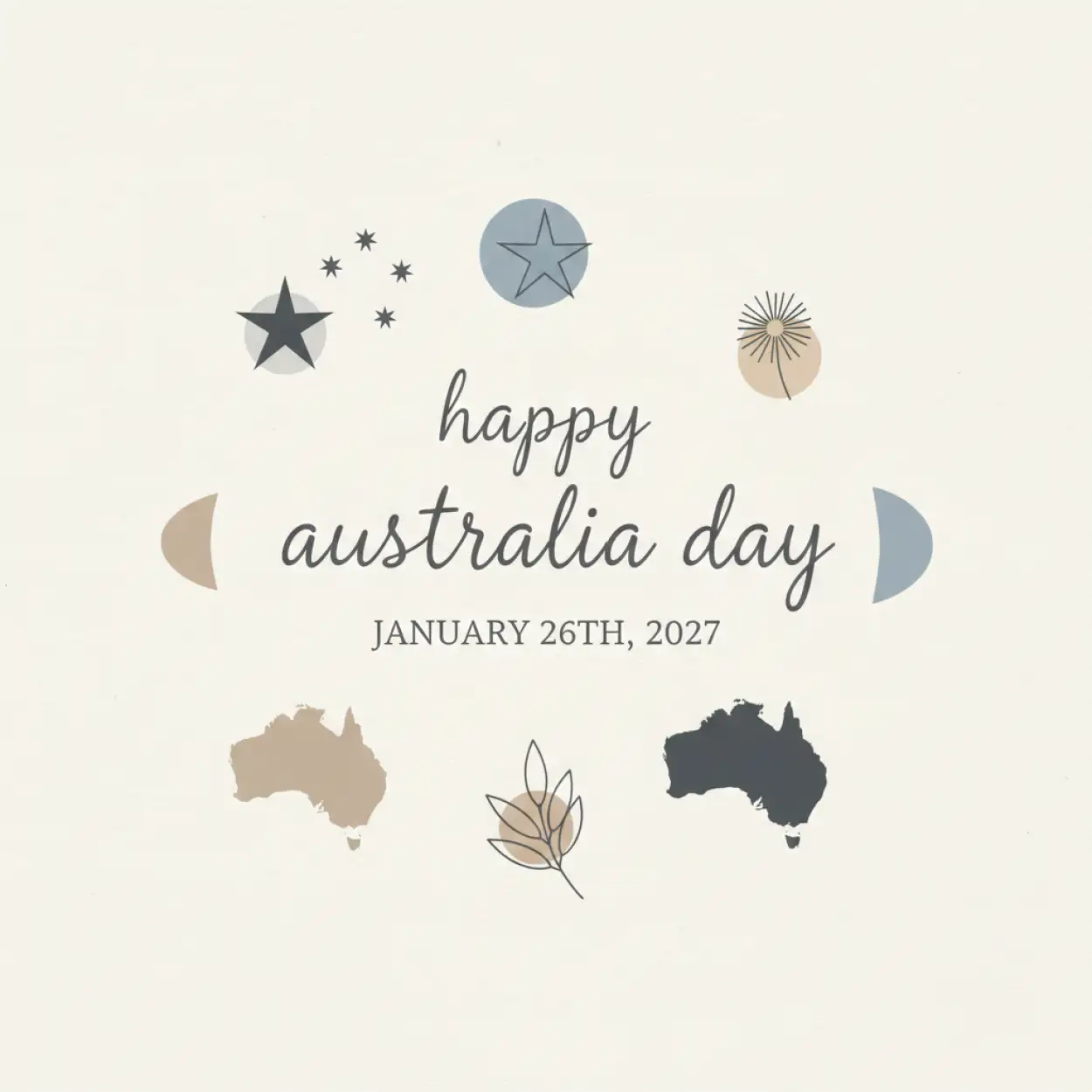 australia day minimal design