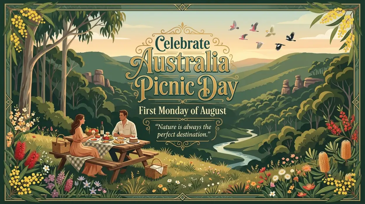 Free Download Australia Picnic Day 2026 Event Promotion Poster - High Quality Australia Picnic Day 2026 Image