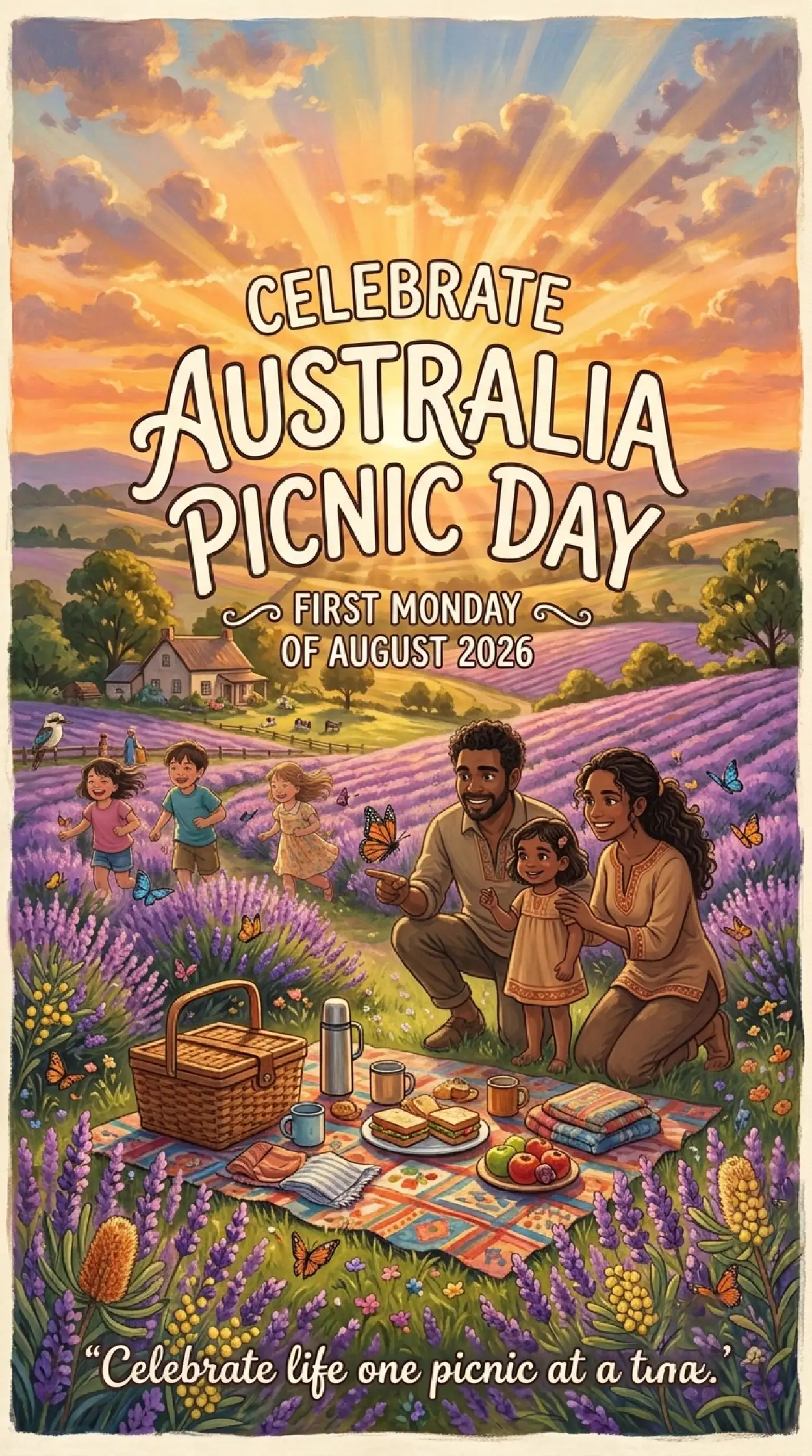 Free Download Australia Picnic Day 2026 Poster Design - High Quality Australia Picnic Day 2026 Image