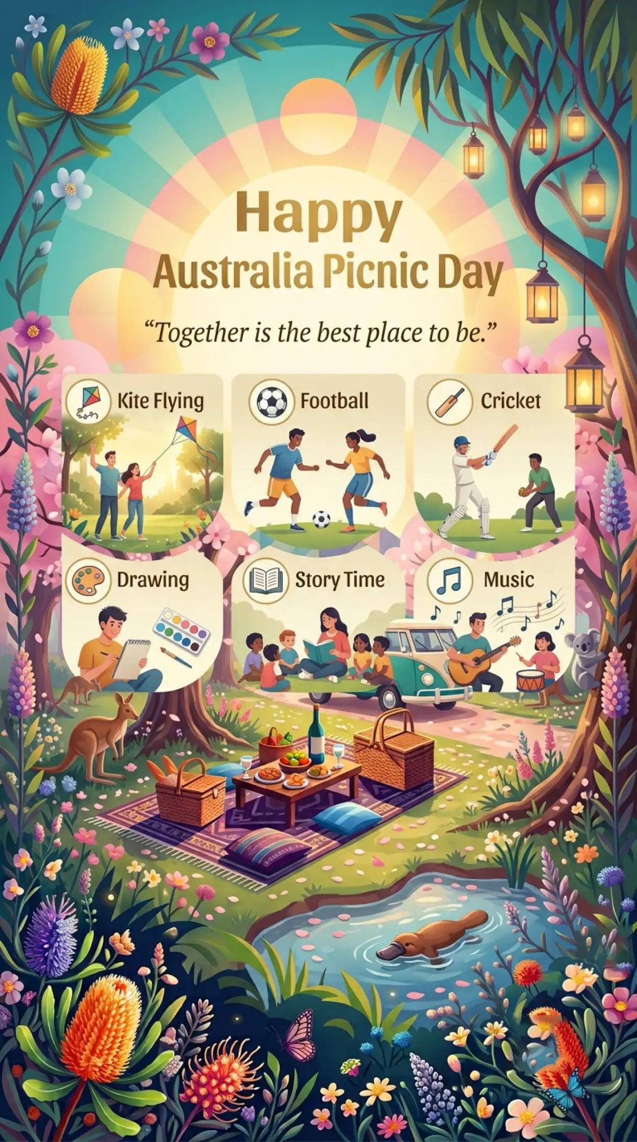 Free Download Australia Picnic Day 2026 Printable Graphics - High Quality Australia Picnic Day 2026 Image