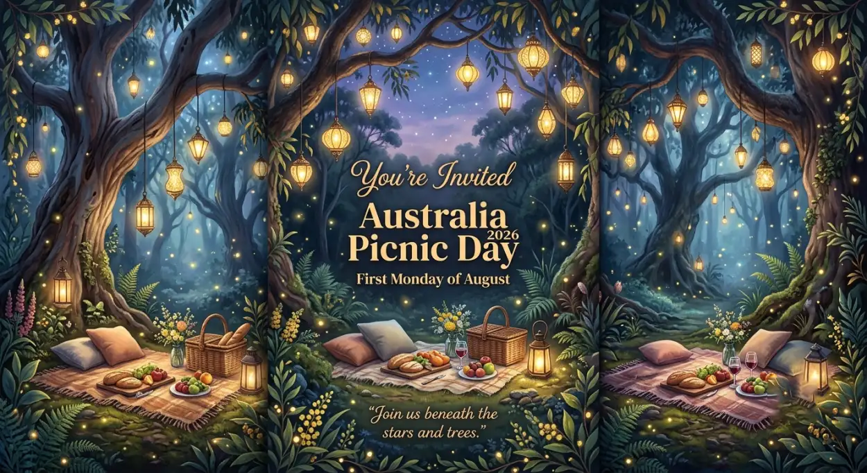 Free Download Australia Picnic Day 2026 Printable Invitation - High Quality Australia Picnic Day 2026 Image