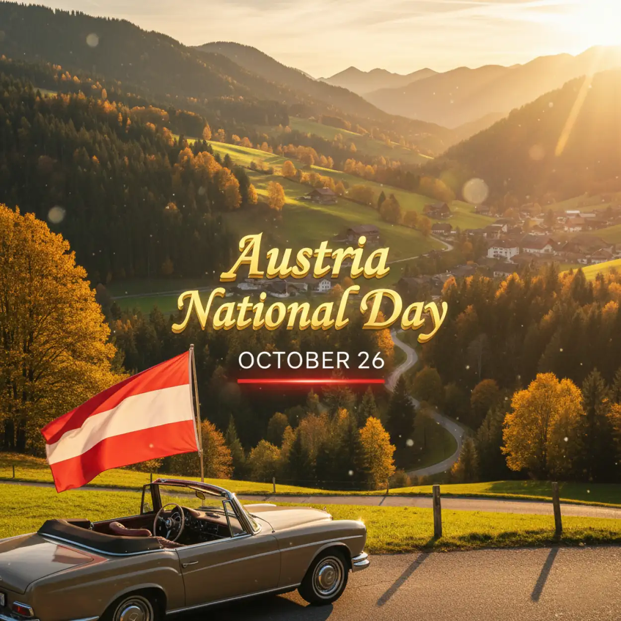 Austria National Day 2025 banner design ideas